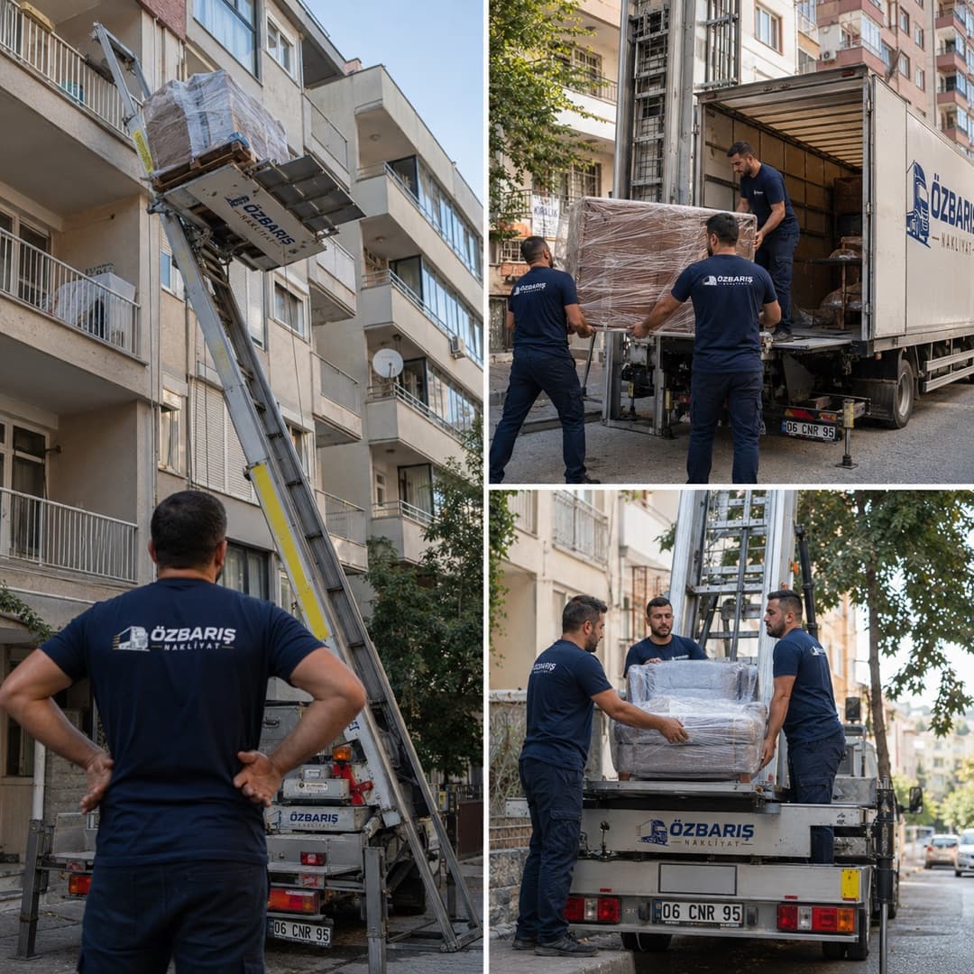 Özbarış Nakliyat asansörlü taşıma